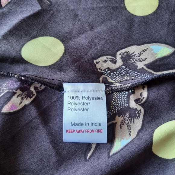 Bird and Polka Dot Print Plus Size Dress by Diya NWOT - Picture 12 of 13